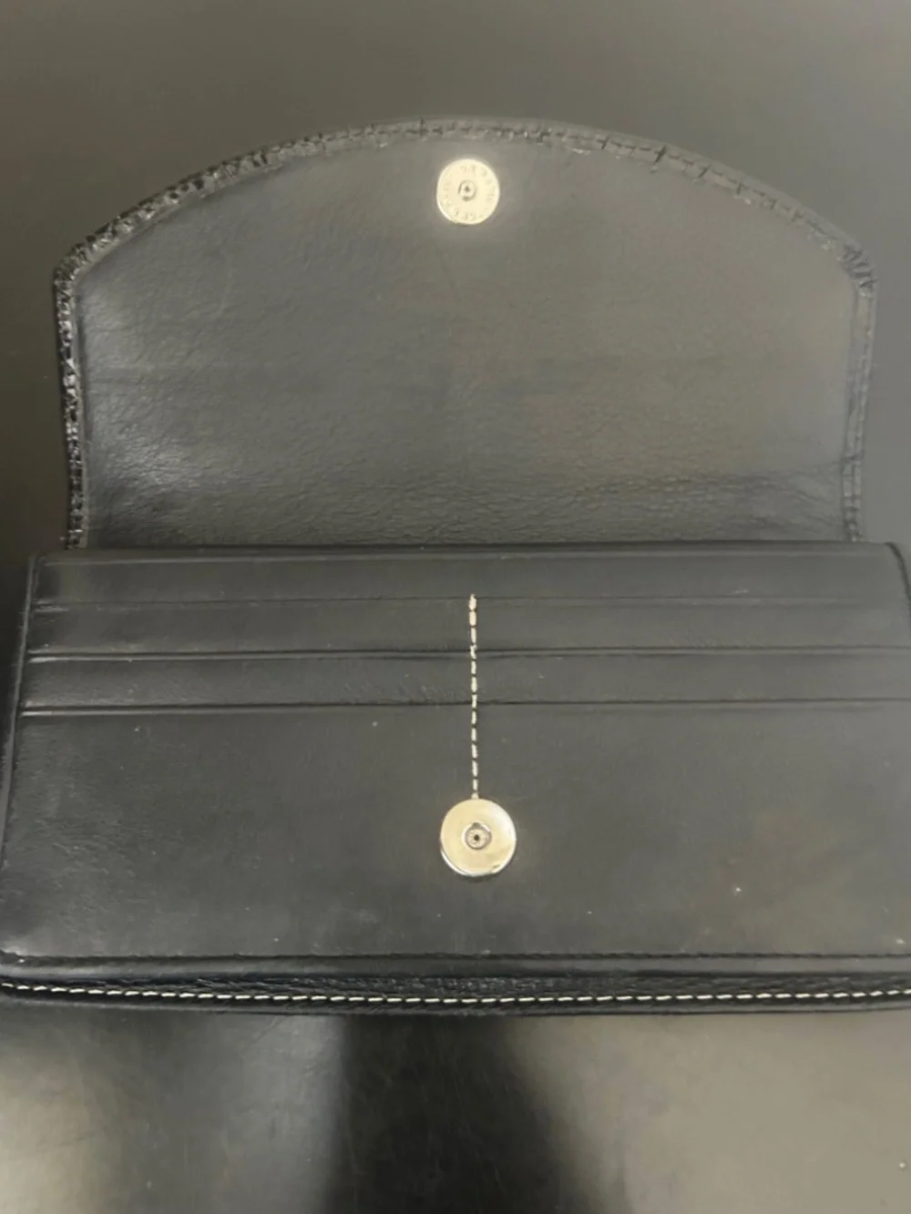 Brighton Heritage Black Leather Heart Wallet.